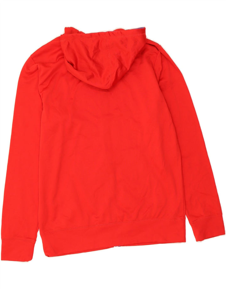 CHAMPION Mens Double Dry Zip Hoodie Sweater Large Red Polyester Vintage Champion and Second-Hand Champion from Messina Hembry 
