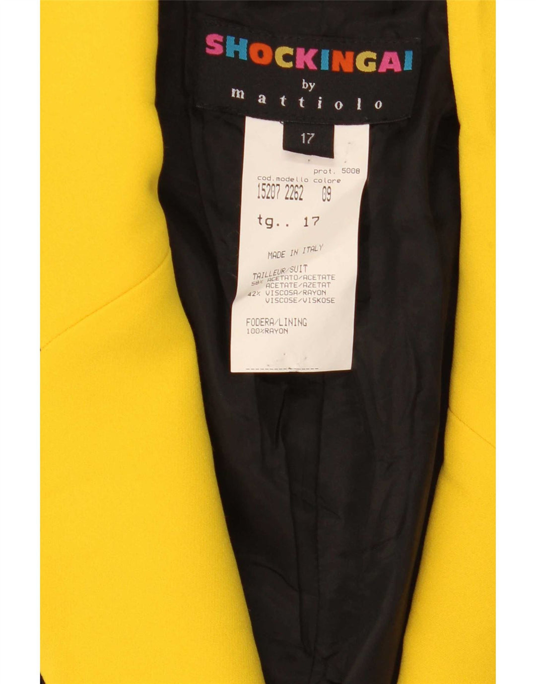 Vintage Dame 1 Knap Blazer Jacket UK 14 Large Black Colourblock Acetate