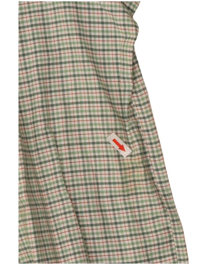 Eddie Bauer Herre høj Relaxed Fit Flanellskjorte XL Grøn ternet bomuld