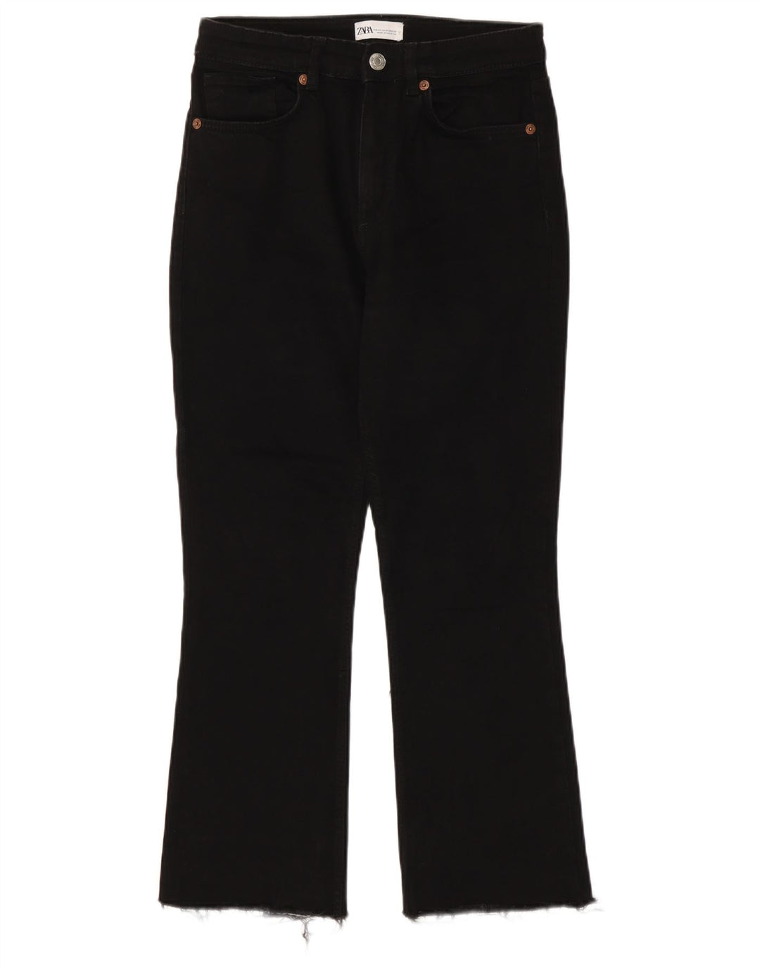 Zara Dame Bootcut Jeans EU 40 Medium W30 L27 Sort