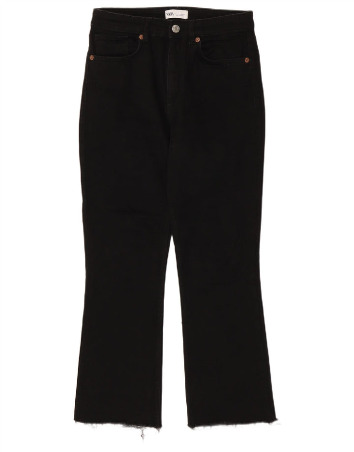 Zara Dame Bootcut Jeans EU 40 Medium W30 L27 Sort
