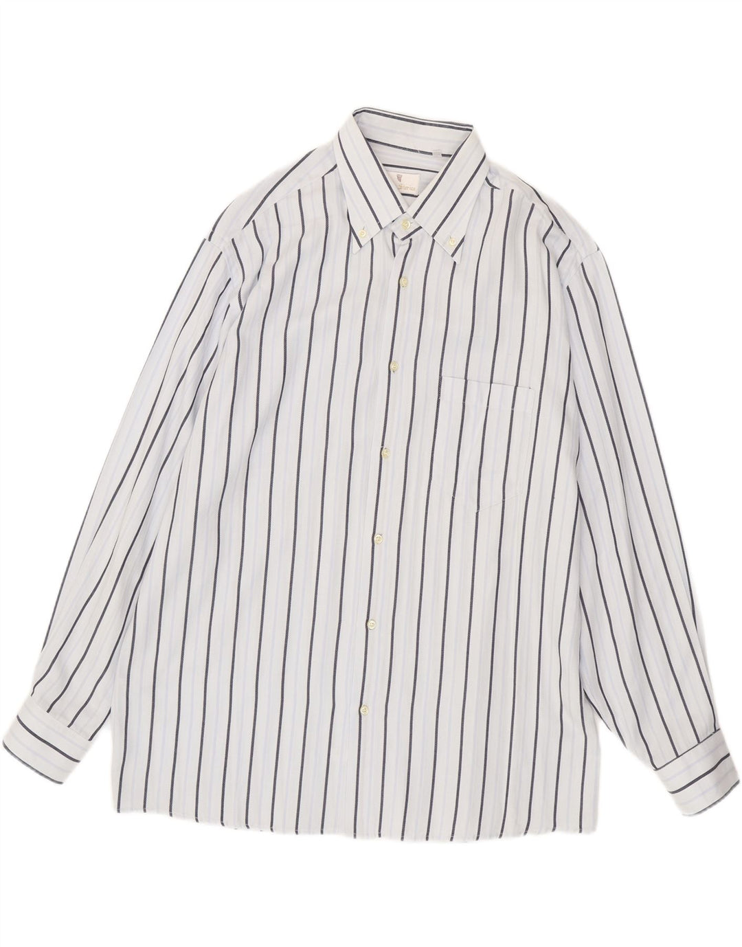 VINTAGE herreskjorte XL hvid nålestribet bomuld