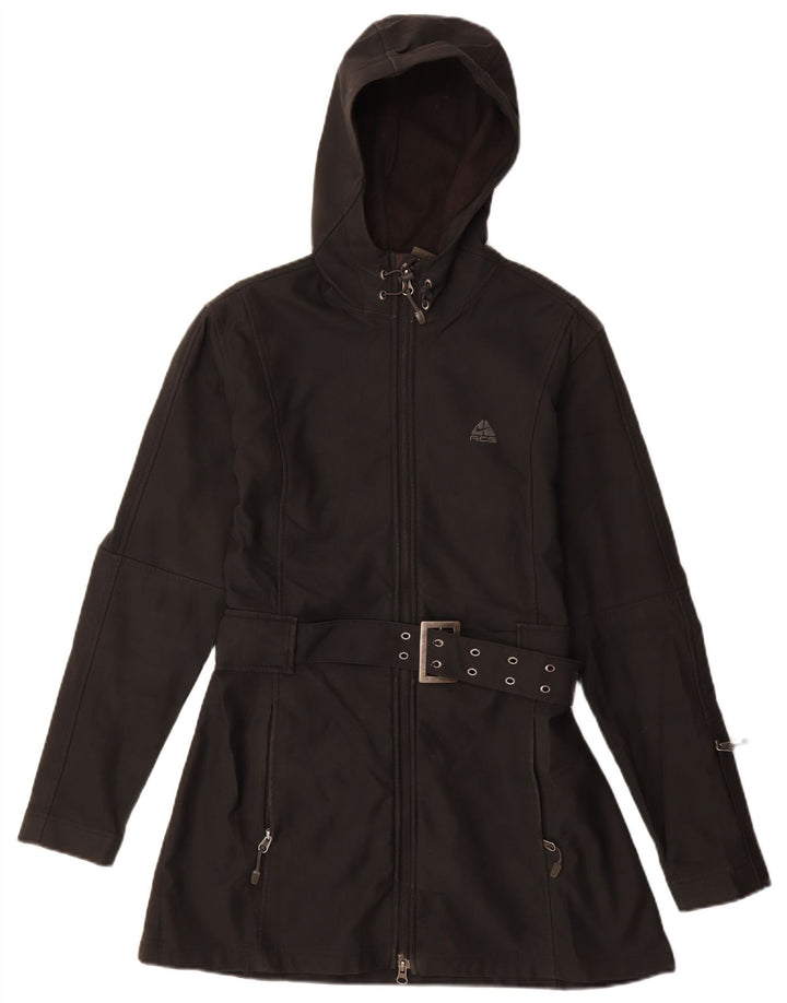 NIKE vindjakke med hætte til kvinder UK 12 Medium Sort polyester