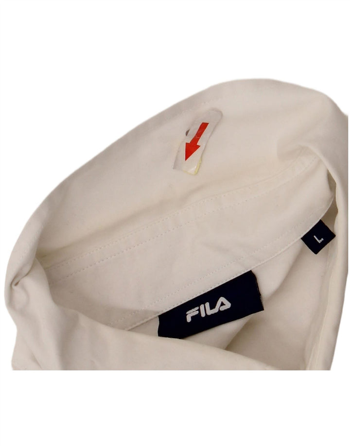Fila Herreskjorte Stor Hvid Bomuld
