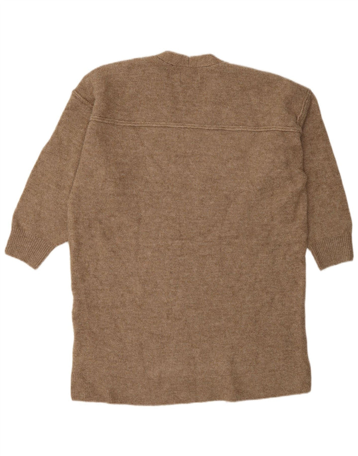 Superdry Womens Oversized V-hals sweater UK 12 Medium Brun Akryl