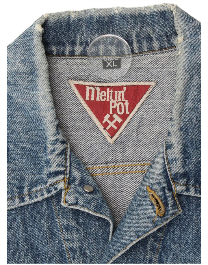 Meltin' Pot Dame denimjakke UK 18 XL Blå Bomuld