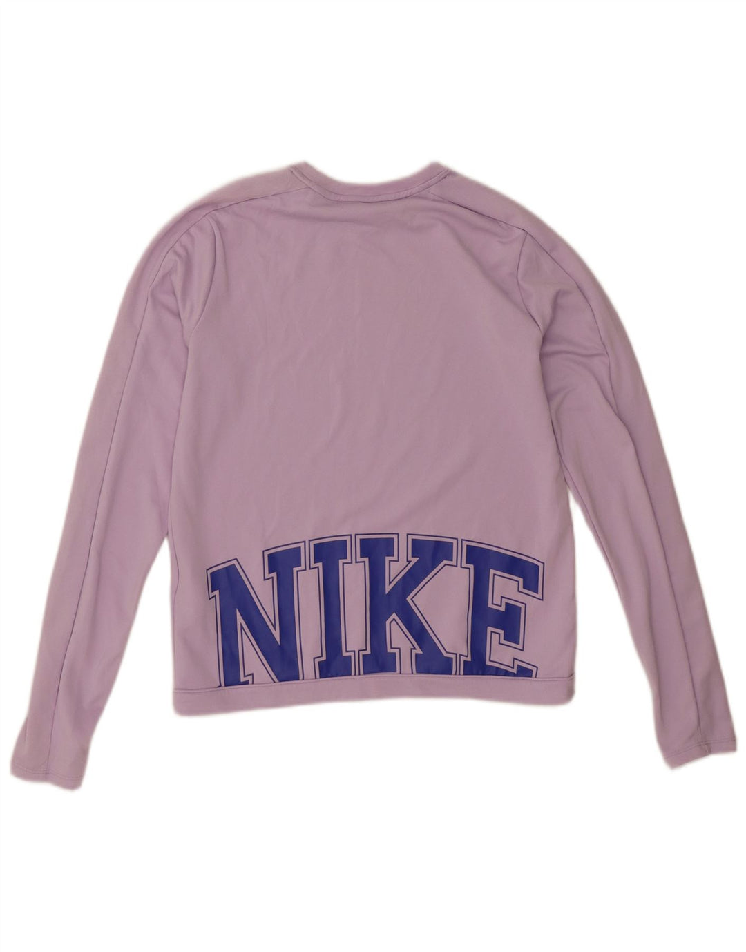 Nike Dame Dri Fit Grafisk Top Langærmet UK 10 Lille lilla polyester