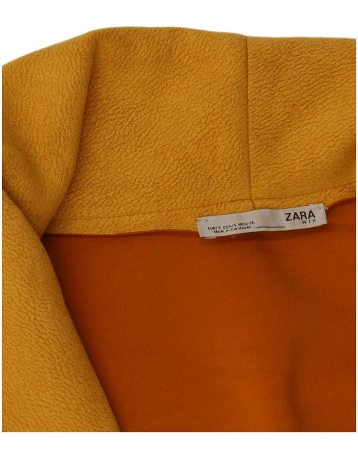 Zara Womens Oversized Open Overcoat UK 10 Small Yellow
