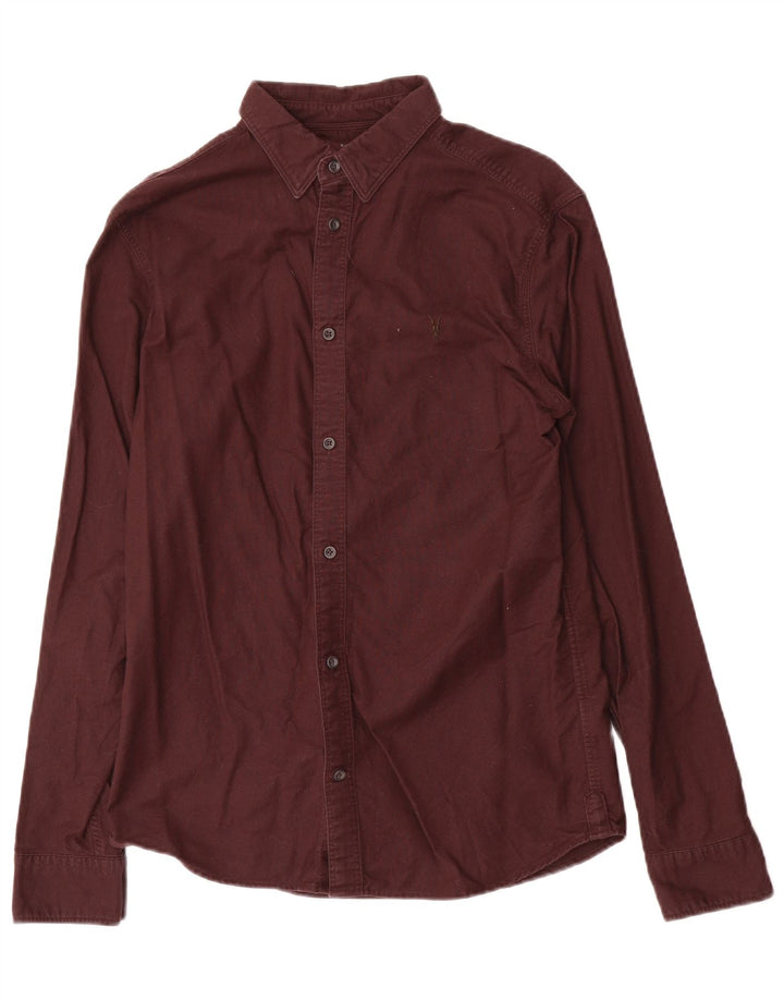 All Saints Herreskjorte XS Maroon Cotton