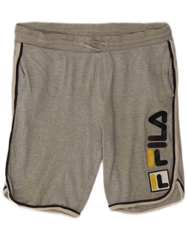 Fila Graphic Sports Shorts til kvinder UK 14 Large Grå Bomuld