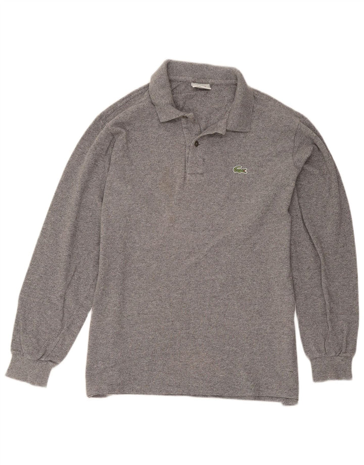 Lacoste Langærmet Poloskjorte til mænd Størrelse 4 Medium Grå Bomuld