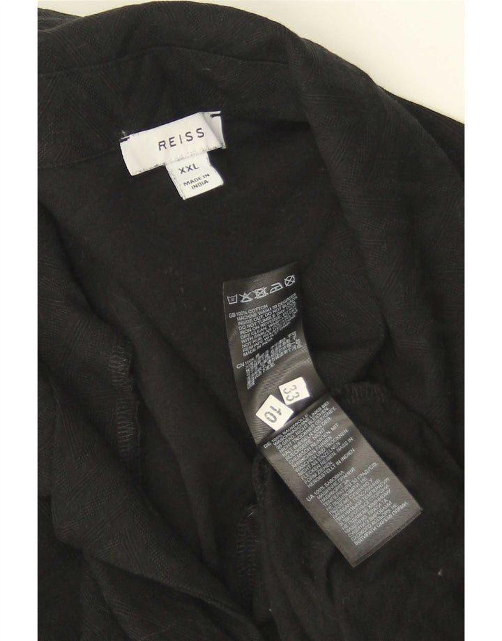 Reiss herreskjorte 2XL sort bomuld