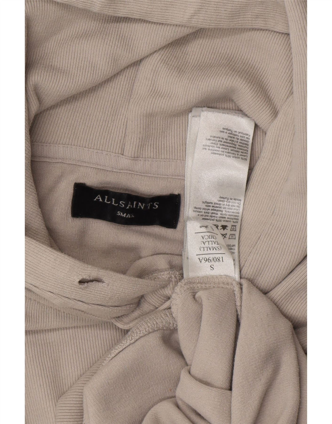 ALL SAINTS Hættetrøje til mænd, lille grå bomuld