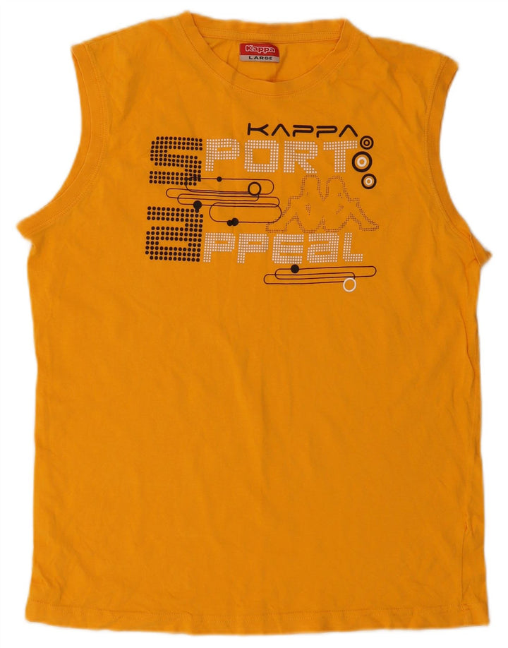 Kappa Dame Grafisk Vest Top UK 14 Large Orange
