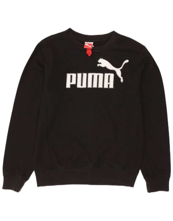 PUMA grafisk sweatshirt til mænd, lille sort