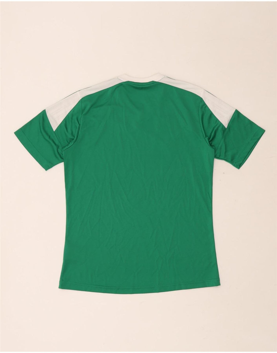 ADIDAS Boys Climacool T-Shirt Top 13-14 år XL Grøn Colourblock