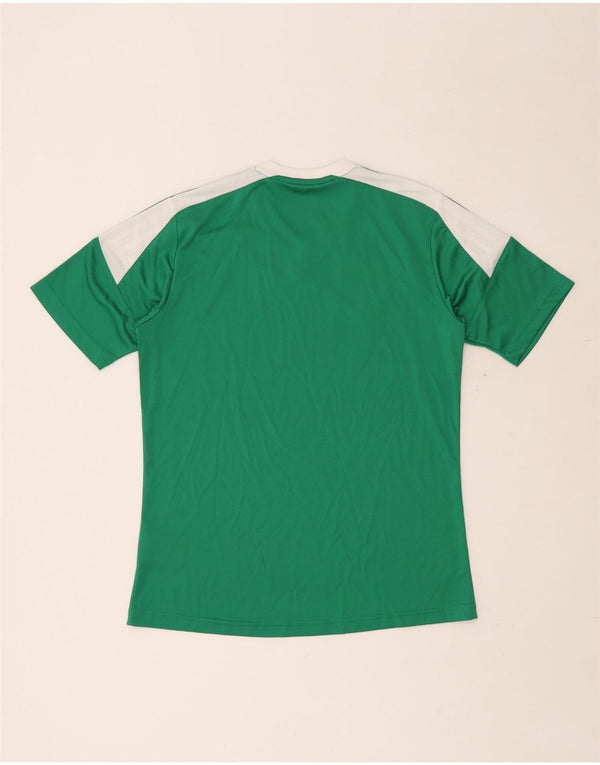 ADIDAS Boys Climacool T-Shirt Top 13-14 år XL Grøn Colourblock