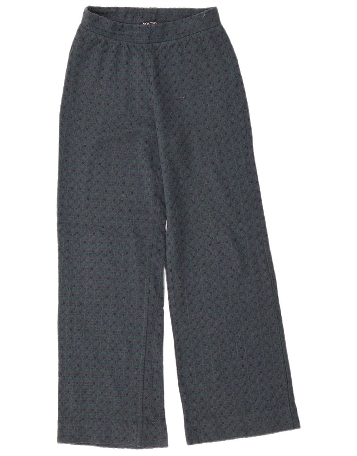 Zara Træningsdragtsbukser til kvinder UK 10 Small Green Geometric