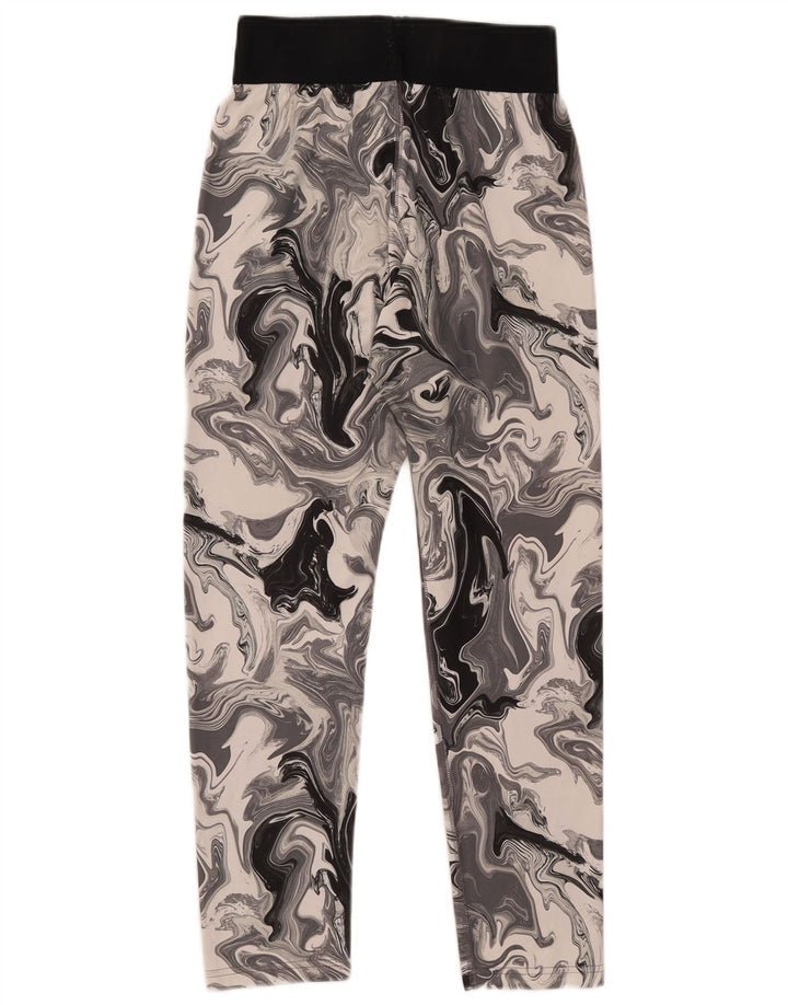 Nike Dame Leggings med abstrakt mønster UK 12 Medium Grey Bomuld