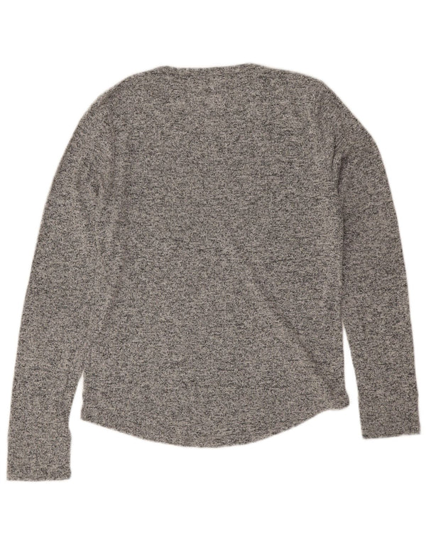 Victoria's Secret Womens Pink Graphic Top Long Sleeve UK 14 Medium Grey