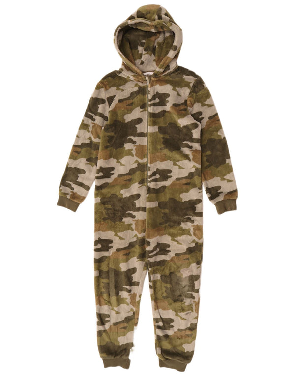 Marks & Spencer Boys Langærmet Jumpsuit 11-12 år Khaki Camouflage