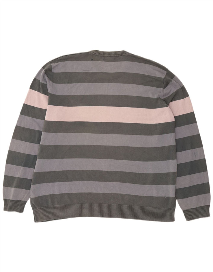 Marks & Spencer Herre Autograph Crew Neck Jumper Sweater 2XL Gråstribet