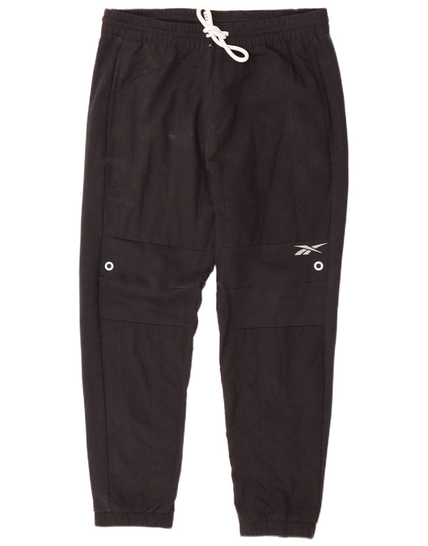 Reebok Joggers til mænd Casual Bukser Large W34 L28 sort ternet bomuld