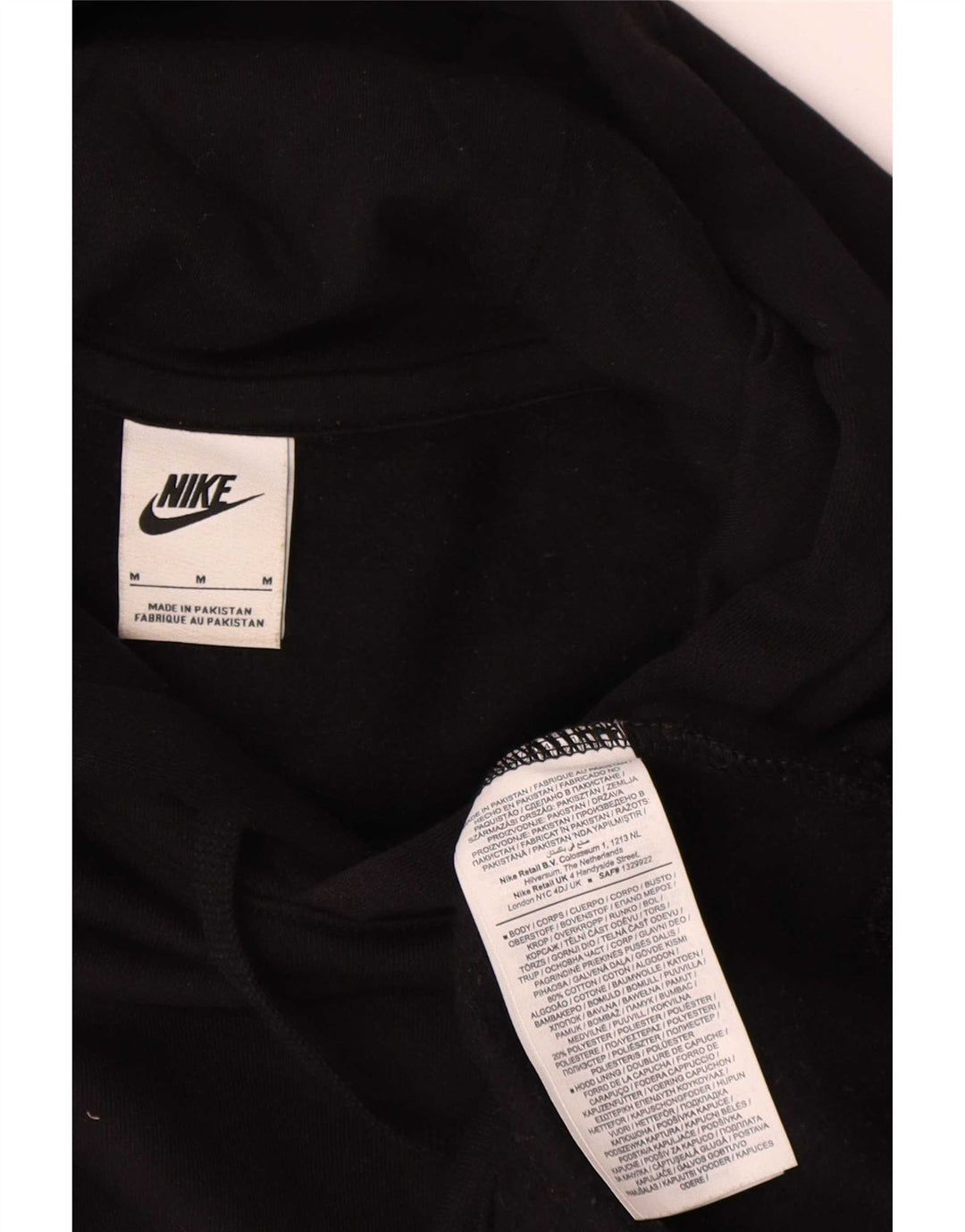 Nike grafisk hættetrøje til mænd mellem sort bomuld