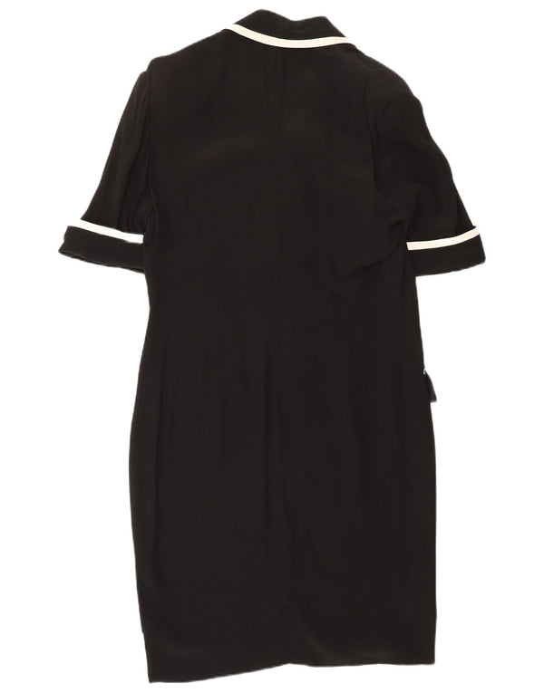 Luisa Spagnoli Dame Front Tie Shirt Dress IT 42 Medium Black