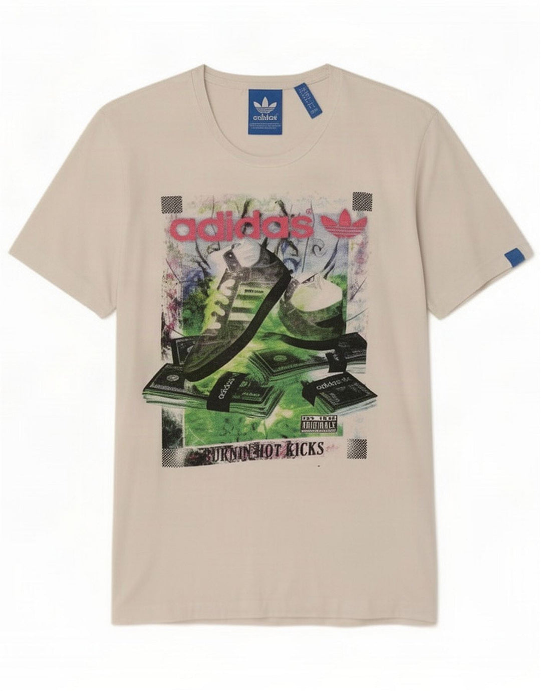Adidas Grafisk T-shirt top til mænd, lille hvid