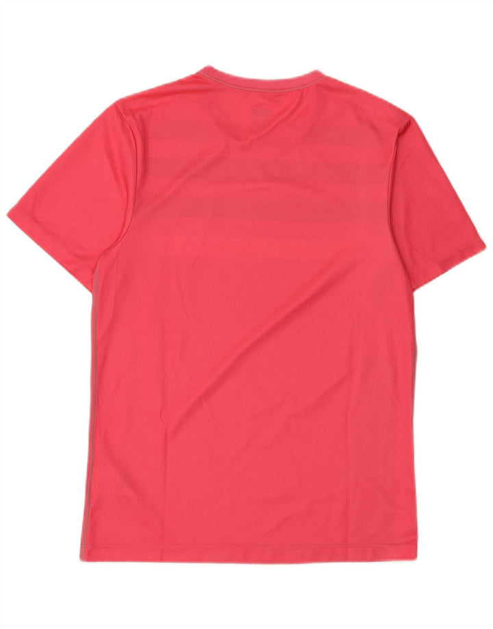 NIKE Mens T-Shirt Top UK 36/38 Small Pink Striped Polyester