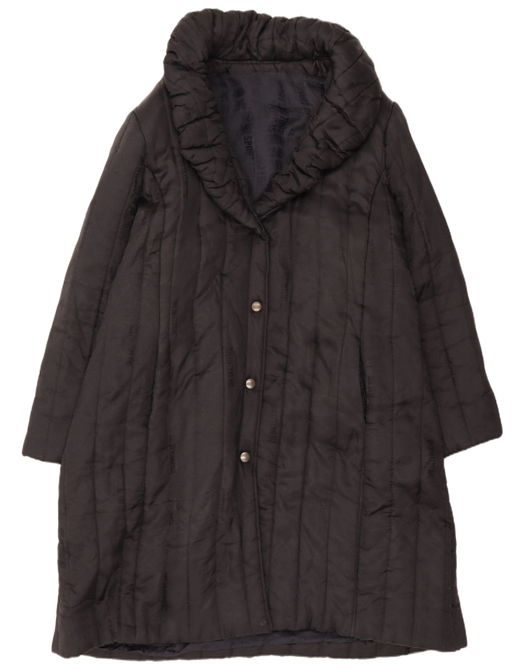 Vintage polstret damefrakke UK 16 Large Black