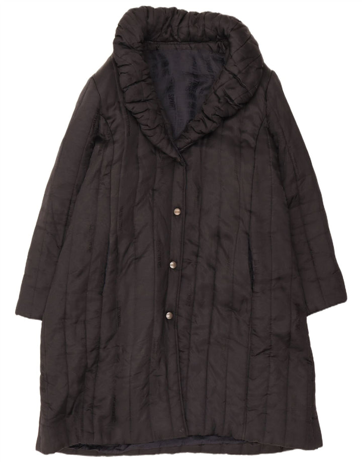 Vintage polstret damefrakke UK 16 Large Black