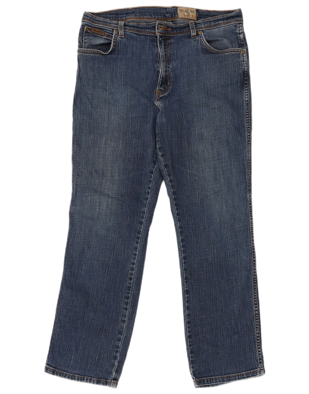 Wrangler Herre Texas Stretch Straight Jeans W36 L30 Blå Bomuld