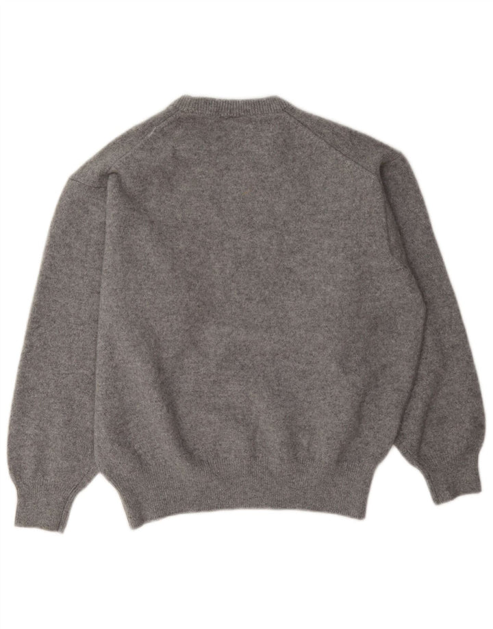 Marks & Spencer Herre sweater med rund hals, mellemgrå uld