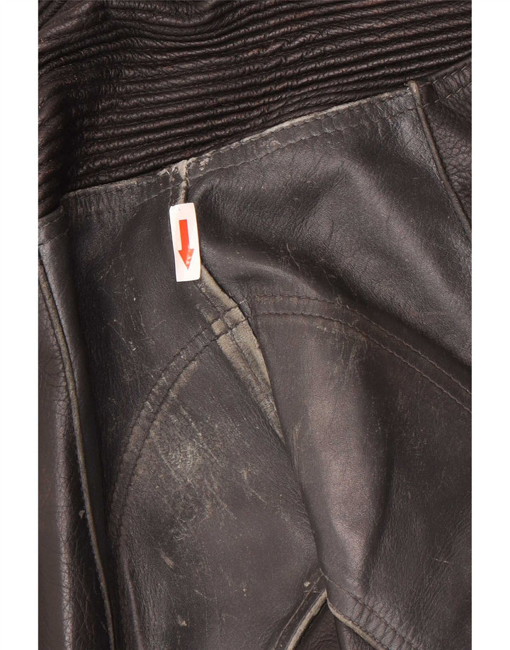 Richa Herre Læderbukser EU 52 Large W34 L29 Sort Colourblock