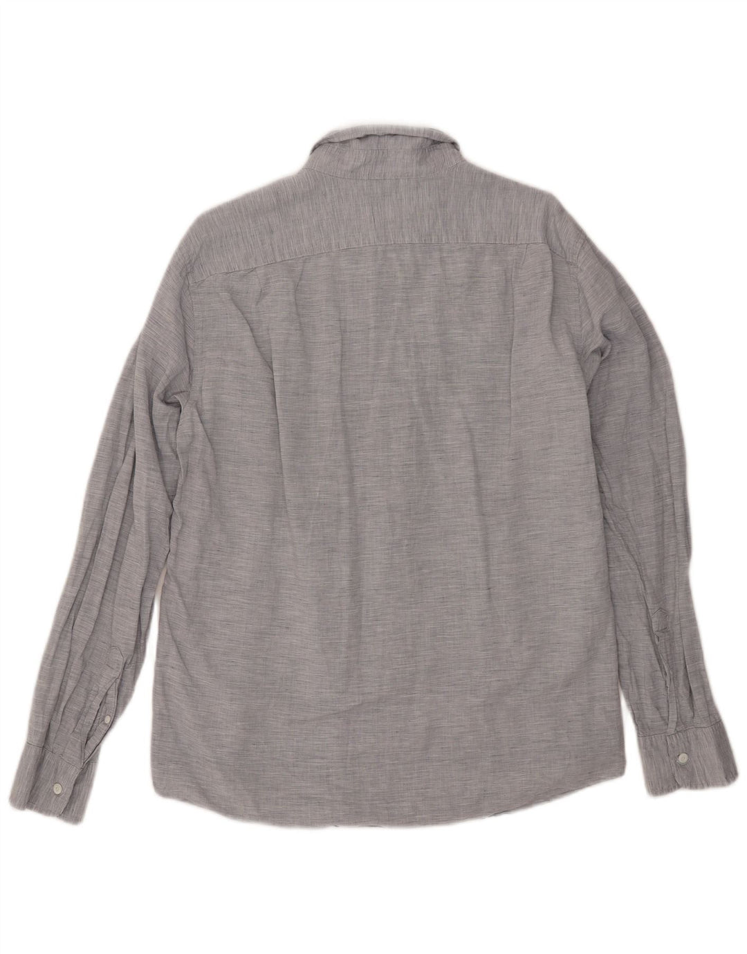 J. CREW Slim Fit skjorte til mænd, stor blå nålestribet linned