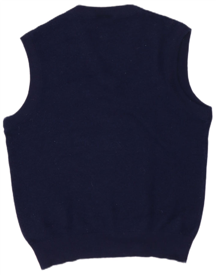 LACOSTE Herrevest Tank Top Str. 5 Large Marineblå Uld