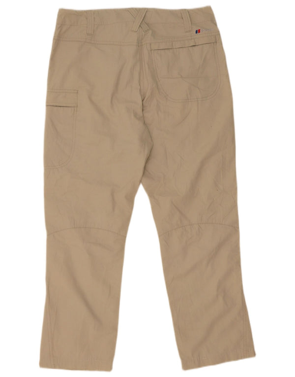 Berghaus Womens Straight Cargo Trousers UK 12 Medium W32 L27 Beige