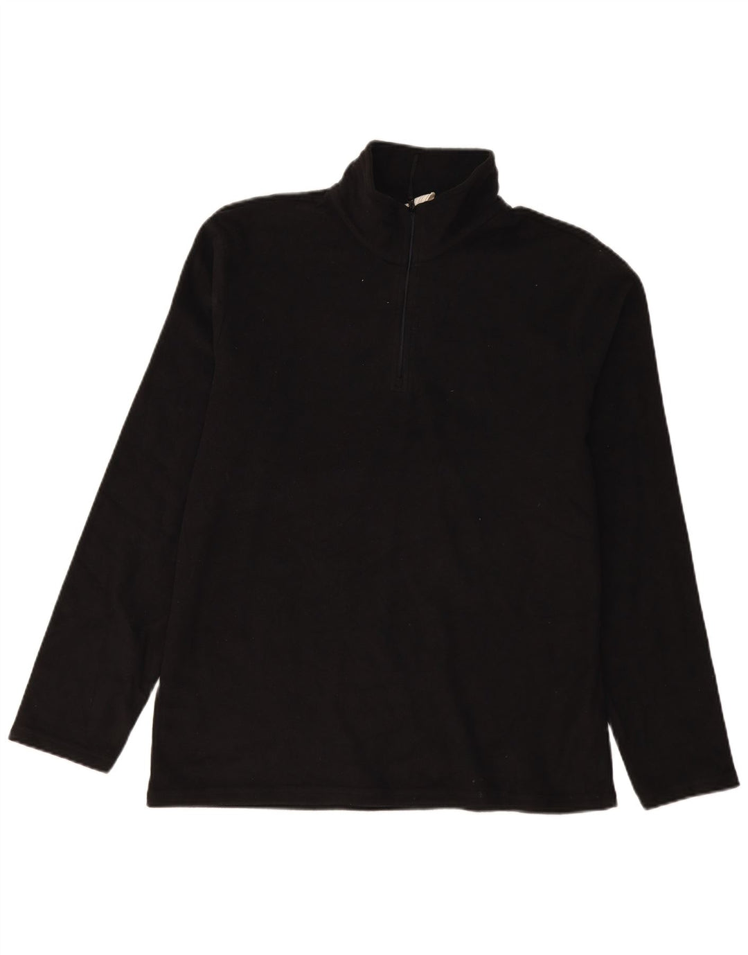 Mountain Warehouse Herre Zip Neck Fleece Jumper Stor Sort Polyester