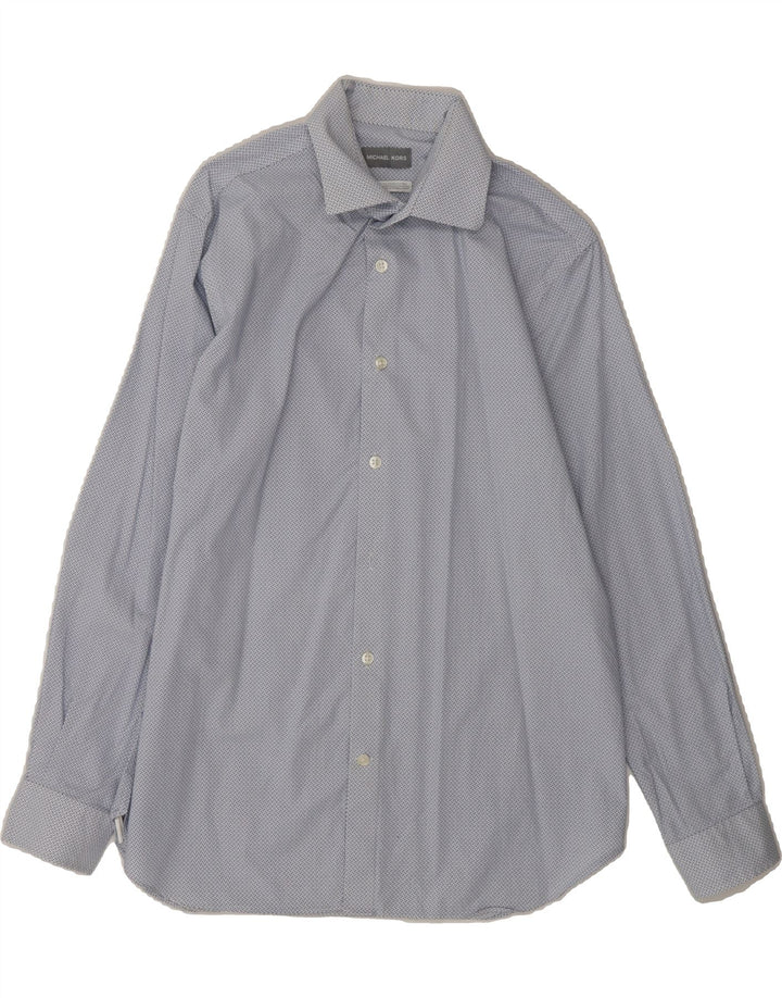 MICHAEL KORS Mens Slim Fit Shirt Size 15 1/2 Medium Blue Spotted Cotton Vintage Michael Kors and Second-Hand Michael Kors from Messina Hembry 