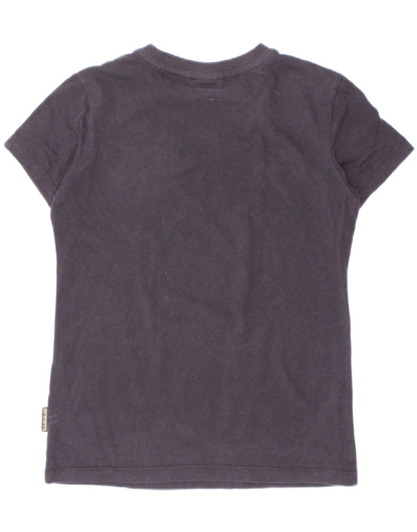 Napapijri Boys Geographic Graphic T-Shirt Top 9-10 år Marineblå Bomuld
