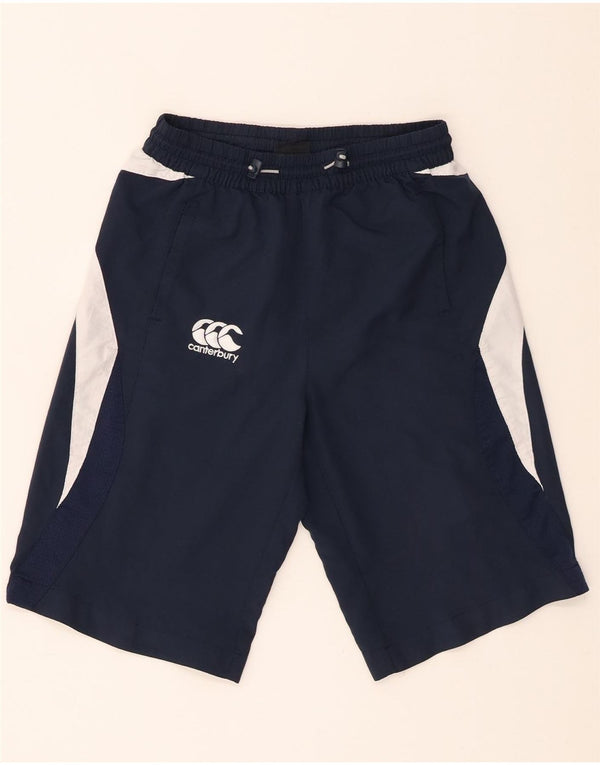 Canterbury Boys grafiske sportsshorts 7-8 år Navy Blue Colourblock