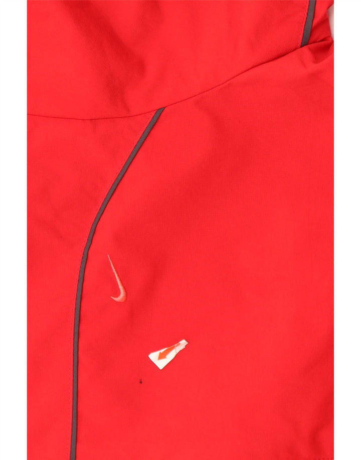 NIKE træningsdragt topjakke til kvinder UK 10/12 Medium rød nylon