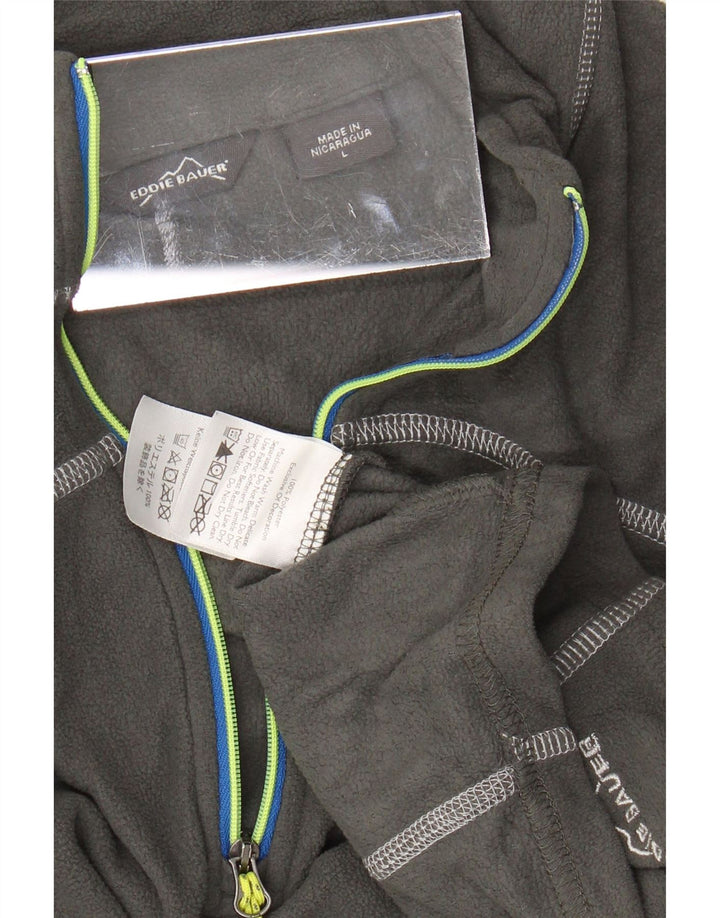 EDDIE BAUER Fleecetrøje med lynlås til kvinder UK 16 Stor grå polyester