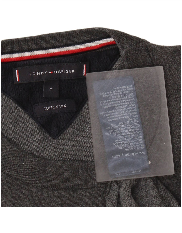 TOMMY HILFIGER sweater med rund hals til mænd mellemgrå bomuld