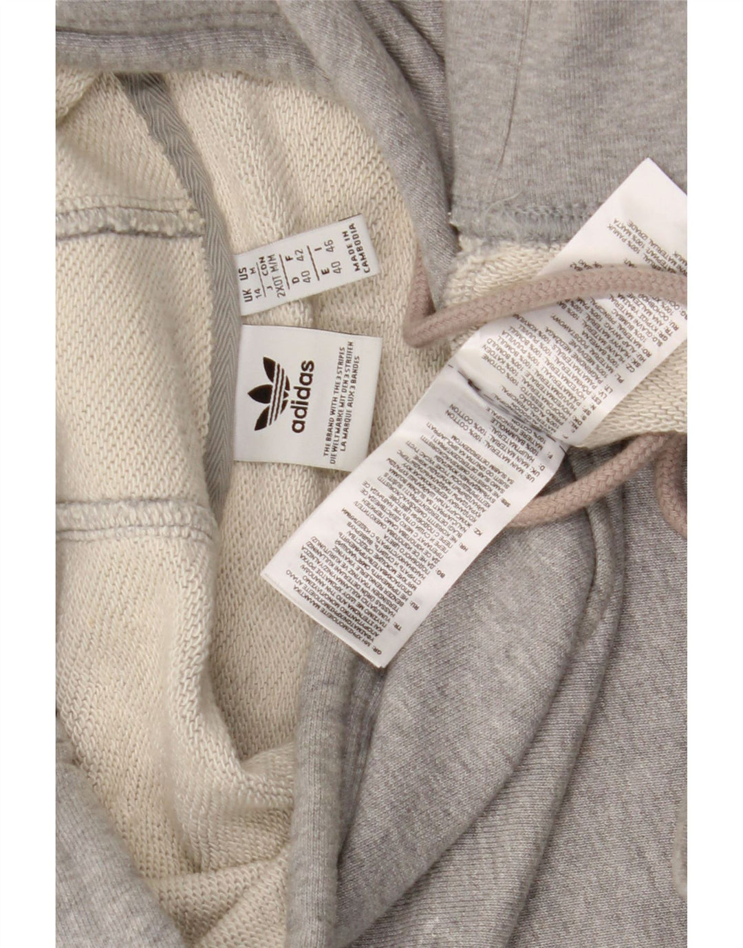 Adidas Dame Oversized Hoodie Jumper UK 14 Medium Grey Bomuld