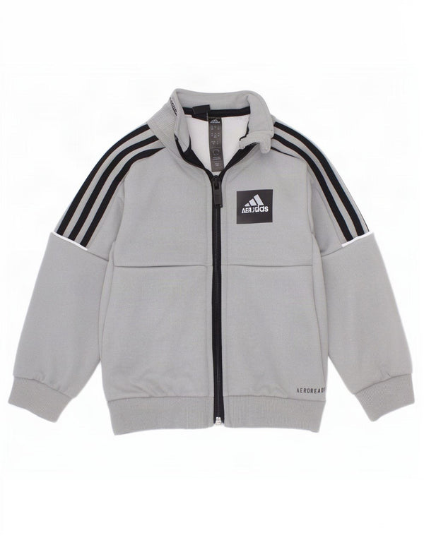 Adidas Baby Boys Aeroready træningsdragt topjakke 18-24 måneder grå polyester