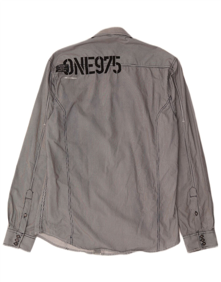 Jack & Jones Herre grafisk skjorte medium blå nålestribet bomuld