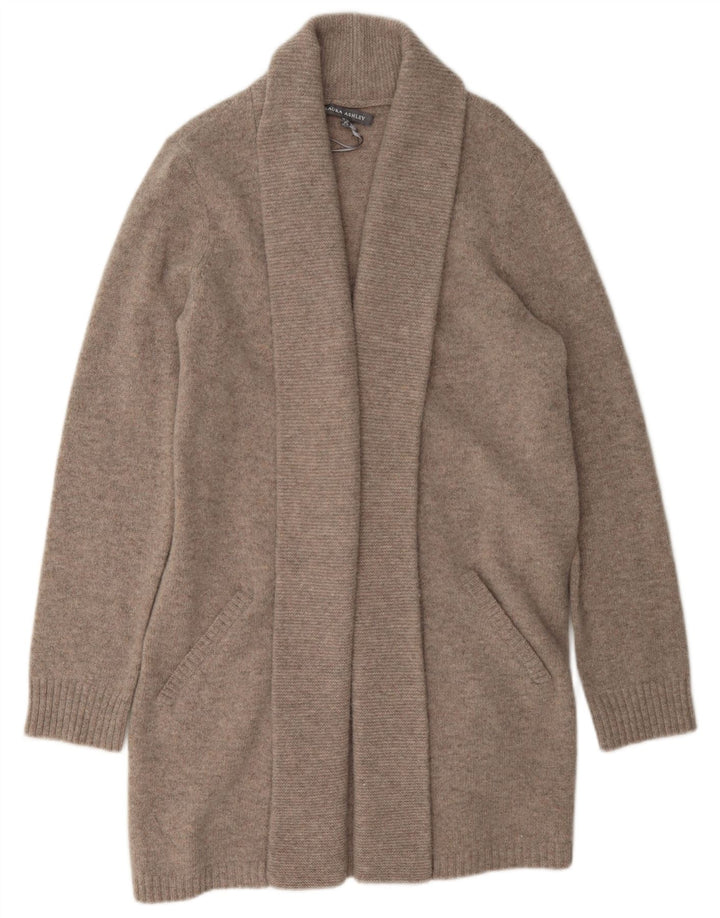 Laura Ashley Dame Longline Cardigan Sweater UK 12 Medium Grey Flecked
